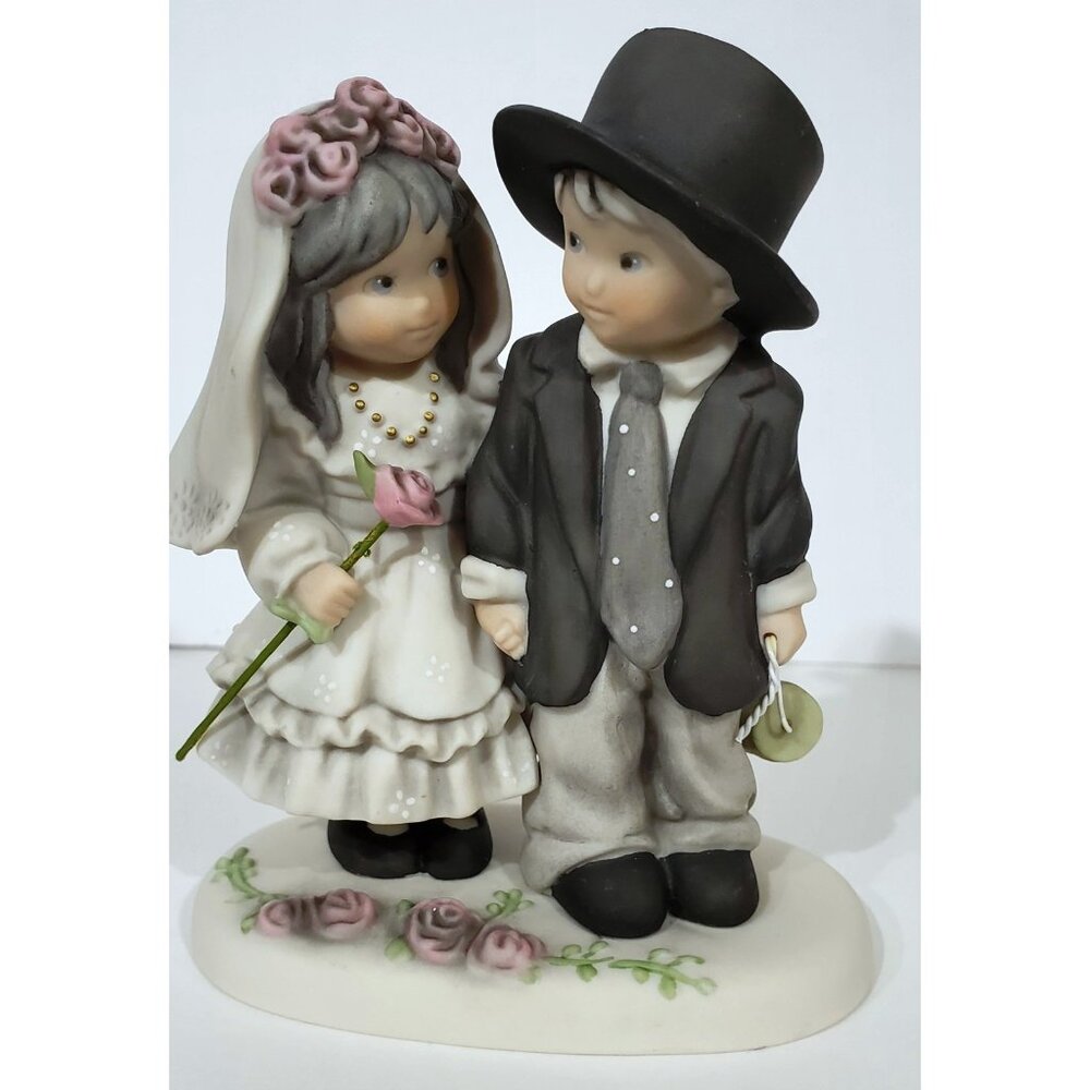 Enesco Kim Anderson PROMISES OF LOVE Figurine wedding marriage bride groom 1990s